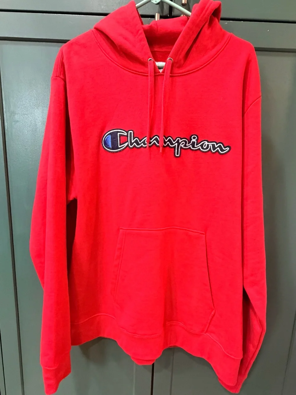 Champion Men’s Red Hooded Sweatshirt